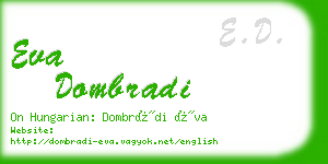 eva dombradi business card